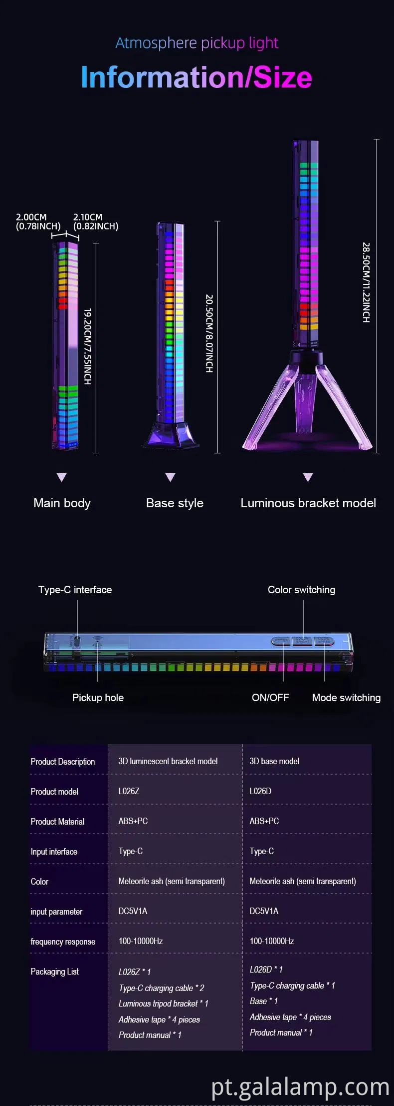 Luz ambiente de carro controlado por aplicativo inteligente com efeitos de ritmo